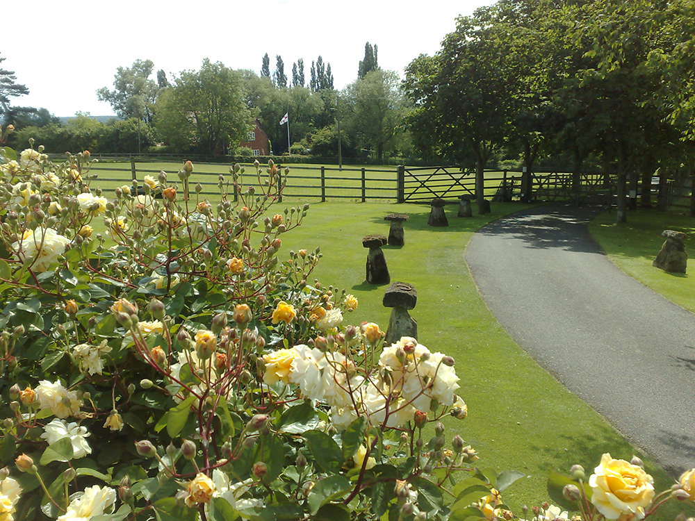 Image of large country house garden